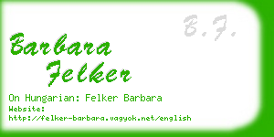barbara felker business card